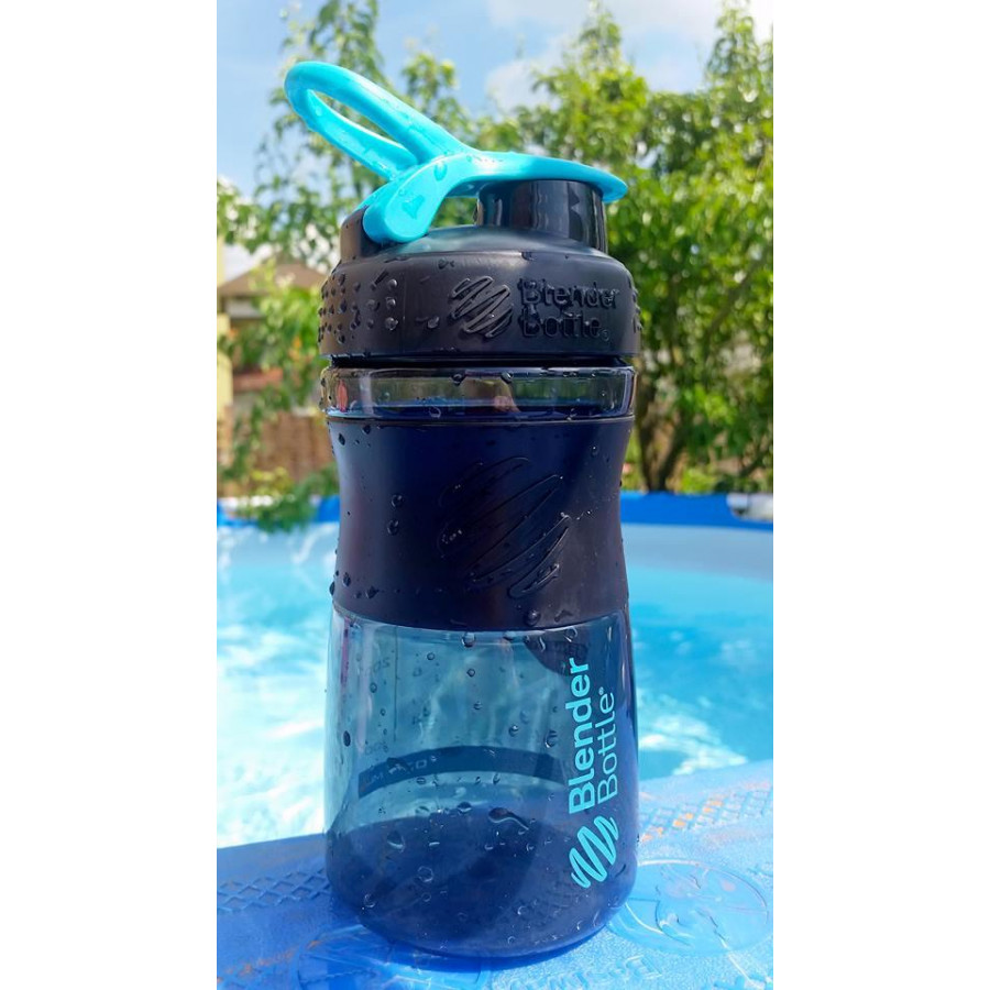 Шейкер спортивний (пляшка) BlenderBottle SportMixer Flip 20oz/590ml Black/Teal
