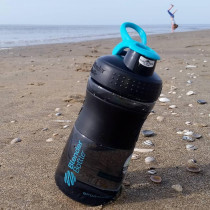 Шейкер спортивний (пляшка) BlenderBottle SportMixer Flip 20oz/590ml Black/Teal Шейкер спортивний (пляшка) BlenderBottle SportMixer Flip 20oz/590ml Black/Teal
