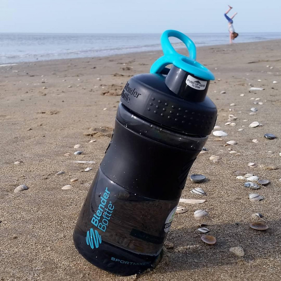 Шейкер спортивний (пляшка) BlenderBottle SportMixer Flip 20oz/590ml Black/Teal