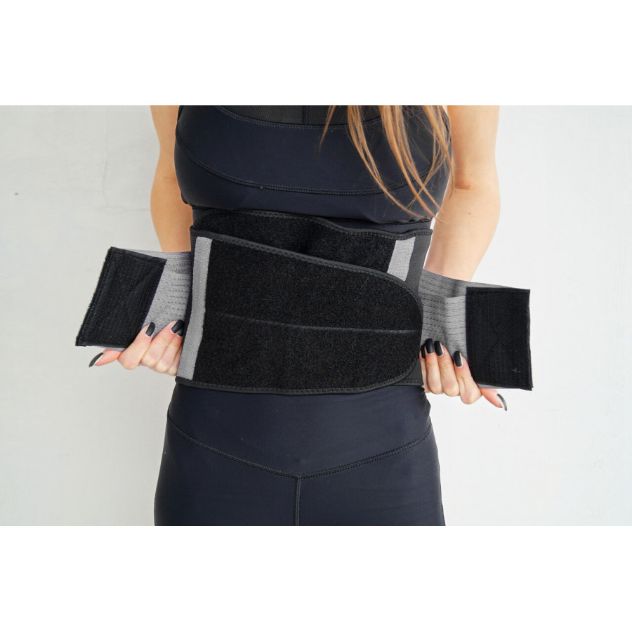 Пояс-корсет для підтримки спини Power System PS-6031 Waist Shaper Grey L/XL