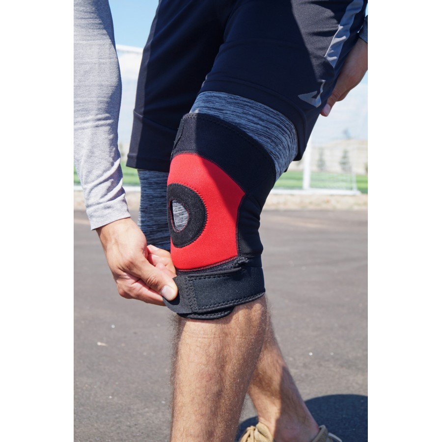 Наколінник Power System PS-6012 Neo Knee Support Black/Red (1шт.) L