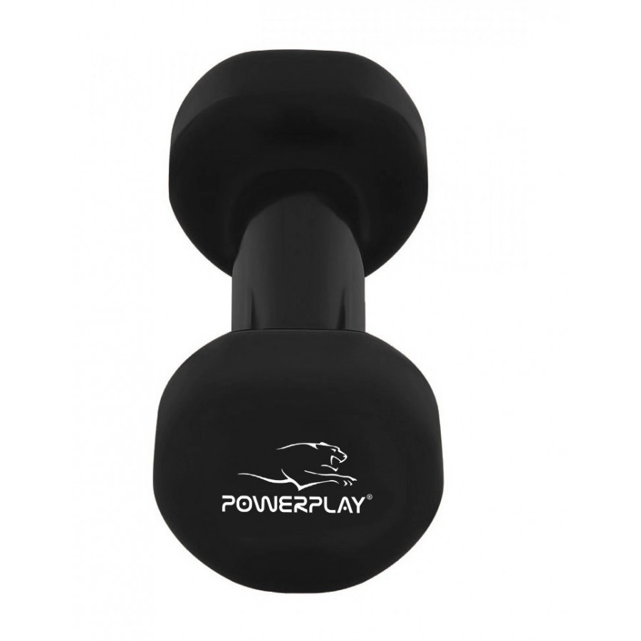Гантель вінілова PowerPlay 4125 Achilles 2 кг. Чорна (1шт.)
