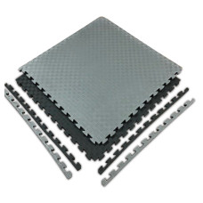 Мат татамі ластівчин хвіст WCG EVA 1000x1000x30 мм Мат-пазл Сіро- чорний