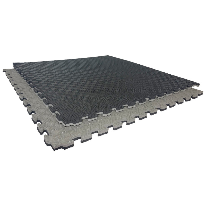 Мат татамі ластівчин хвіст WCG EVA 1000x1000x30 мм Мат-пазл Сіро- чорний