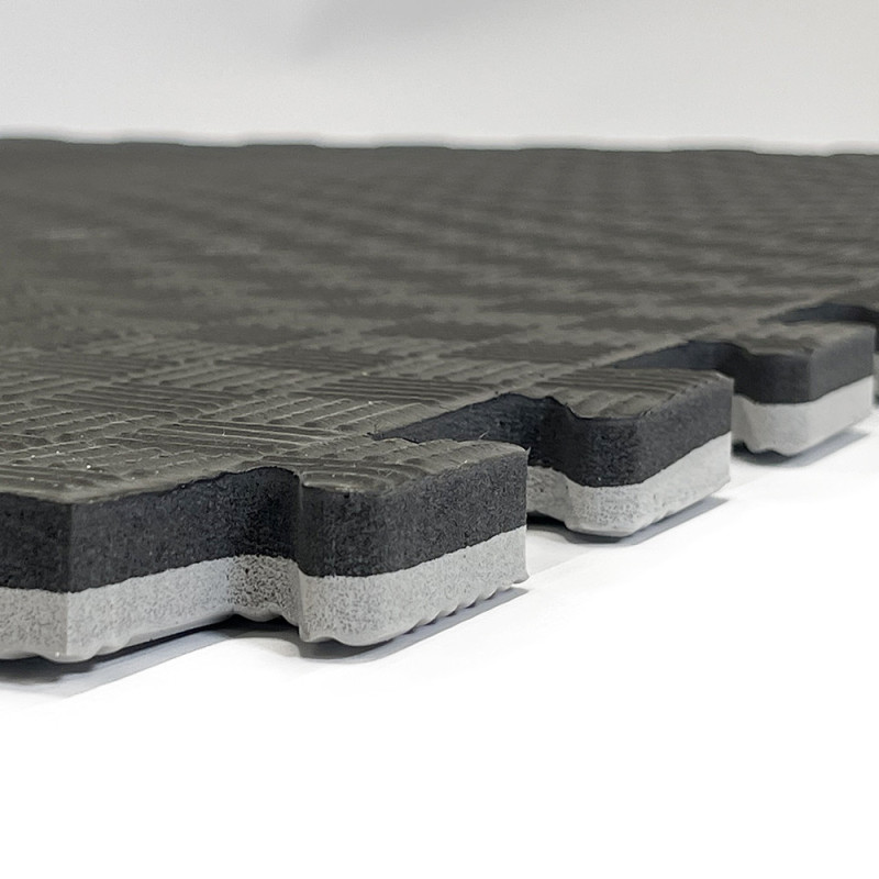 Мат татамі ластівчин хвіст WCG EVA 1000x1000x30 мм Мат-пазл Сіро- чорний