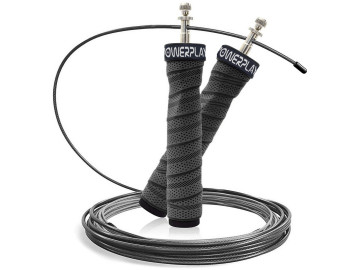 Скакалка швидкісна на підшипниках PowerPlay 4208 Fitness Jump Rope Чорна (3m.)