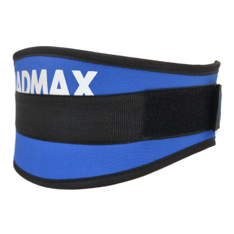 Пояс для тяжелой атлетики MadMax MFB-421 Simply the Best неопреновый Blue, Размер XXL, Нейлон, Лайкра, Синий