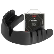Капа боксерская OPRO Junior Snap-Fit UFC Hologram Black, Детская (возраст до 10 лет), Посадка: мгновенная (готова к использованию), EVA-полимер, Черный