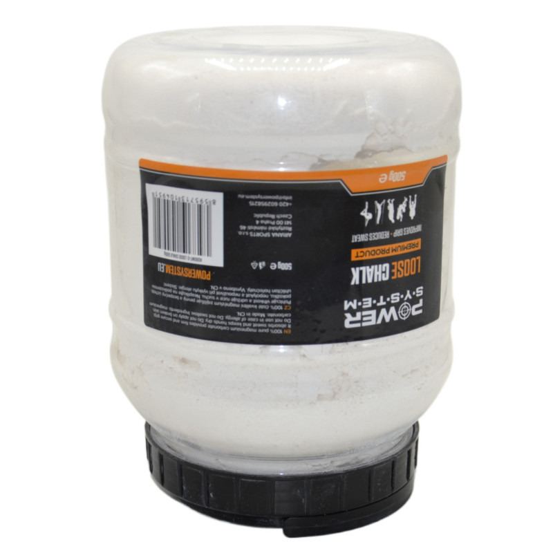 Магнезія спортивна суха PowerSystem PS-4090 Powder Chalk, Вага 500 грам, Банка