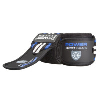 Кистевые бинты Power System PS-3500 Wrist Wraps, 45 см, хлопок, сине-черные