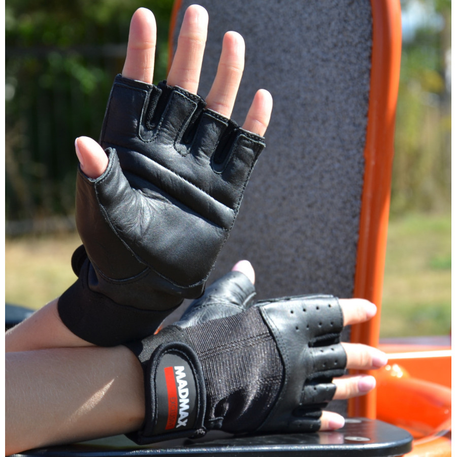 Рукавички для фітнесу MadMax MFG-248 Clasic Exclusive Black S