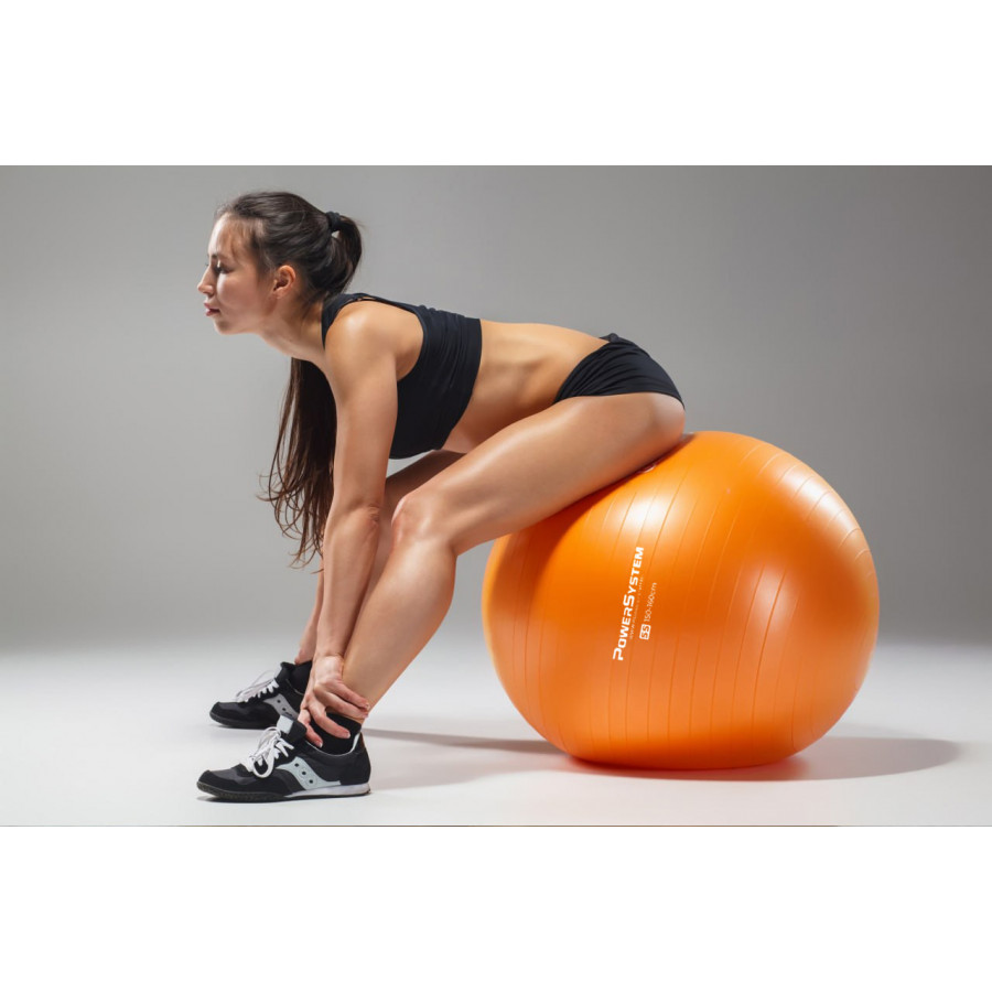 М'яч для фітнесу (фітбол) Power System PS-4012 Ø65 cm PRO Gymball Orange