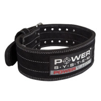 Пояс для пауерліфтингу Power System PS-3800 PowerLifting шкіряний Black XXL