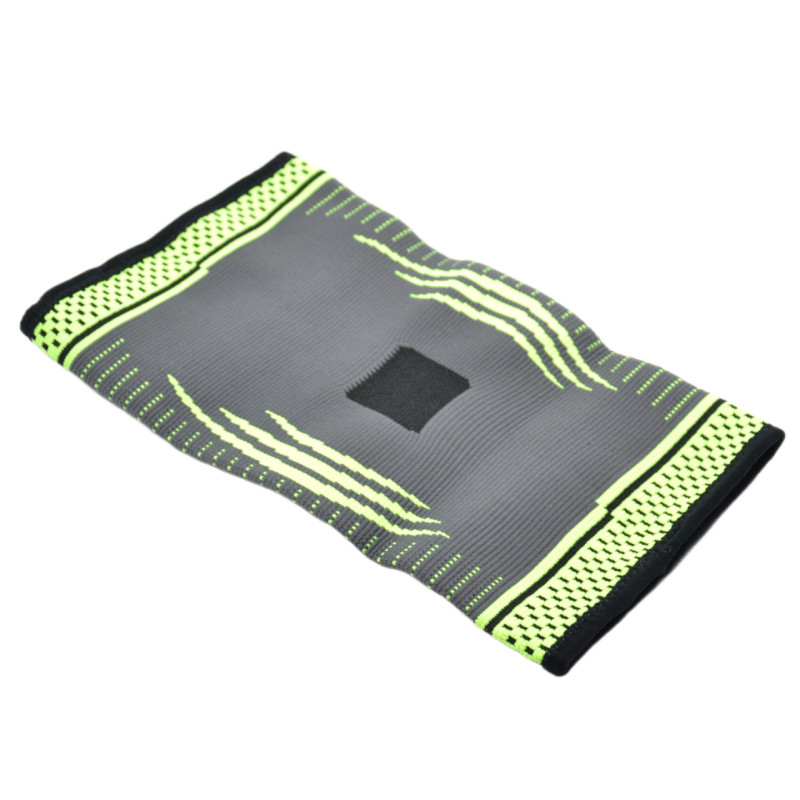Компресійний наколінник MadMax MFA-284 3D Compressive knee support Dark grey/Neon green M