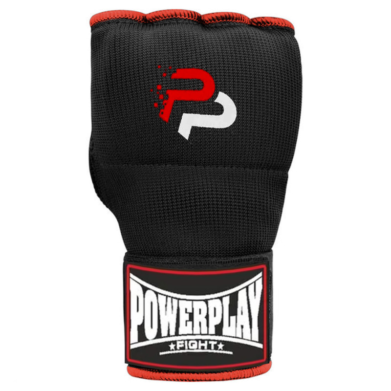 Бинты-перчатки PowerPlay 3096 с гелевыми подушечками, Размер ХL, Хлопок, Спандекс, Гелевая набивка, Черный