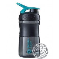 Шейкер спортивний (пляшка) BlenderBottle SportMixer Flip 20oz/590ml Black/Teal Шейкер спортивний (пляшка) BlenderBottle SportMixer Flip 20oz/590ml Black/Teal