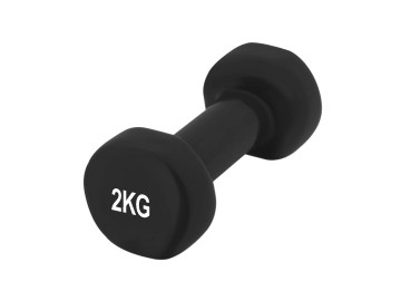Гантель вінілова PowerPlay 4125 Achilles 2 кг. Чорна (1шт.)