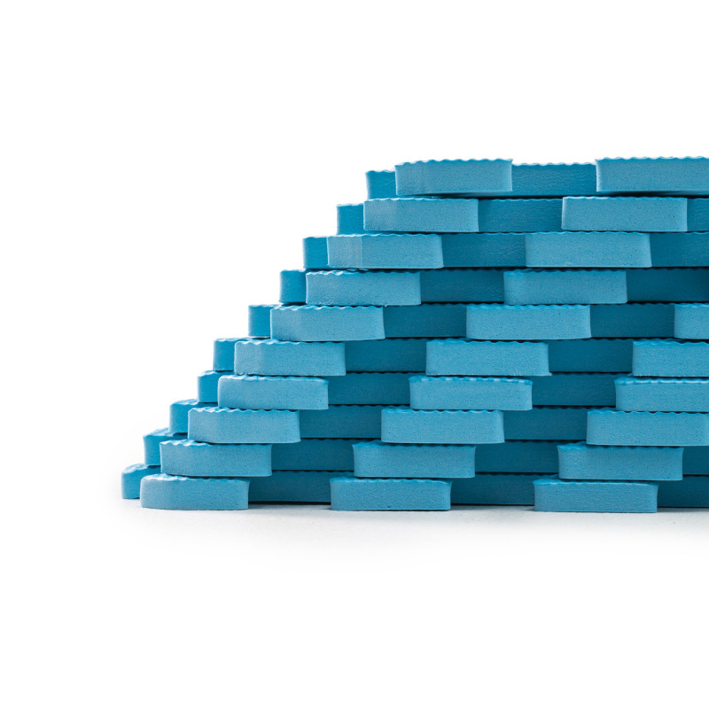 Мат-пазл детский WCG EVA 30х30х1см - 10 частей голубой