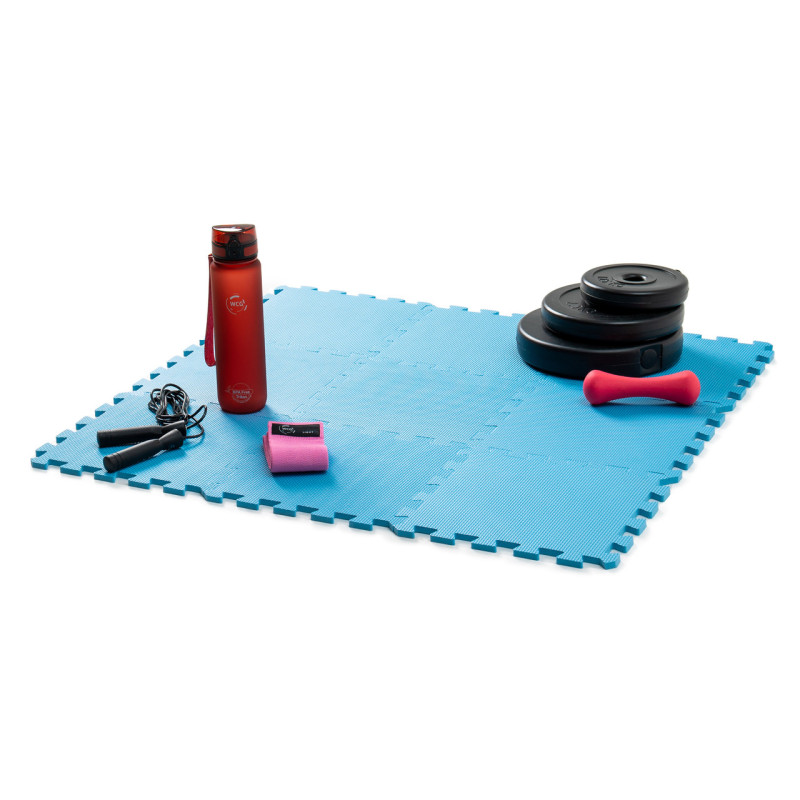 Мат-пазл детский WCG EVA 30х30х1см - 10 частей голубой