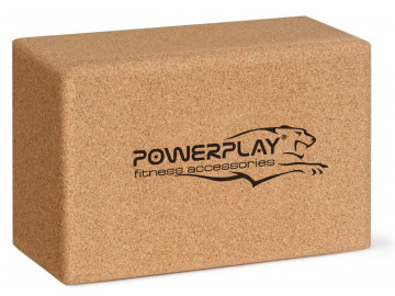 Блок для йоги PowerPlay PP_4006 з пробкового дерева Cork Yoga Block (1шт.)
