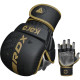 Рукавиці для ММА (Греплінгові рукавички) RDX F6 KARA Matte Golden Plus L/XL