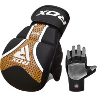 Рукавиці для ММА RDX SHOOTER AURA PLUS T-17 Black Golden XL