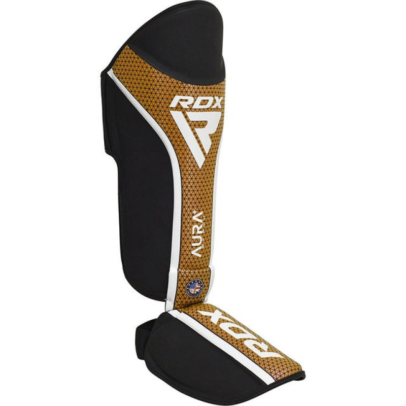Защита голени и стопы RDX SHIN INSTEP AURA PLUS T-17 Черно-золотой M