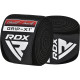 Бинты на колени RDX K1 GYM Knee Wraps Full Black, Длина 2 м, Хлопок, Полиэстер, Черный
