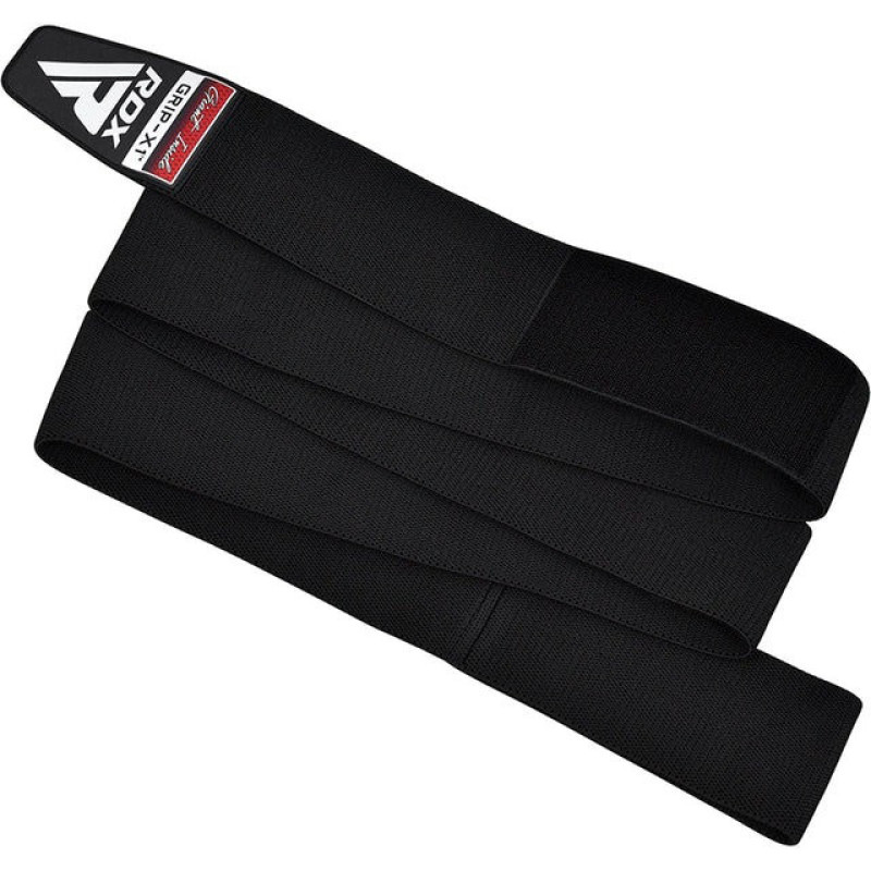 Бинты на колени RDX K1 GYM Knee Wraps Full Black, Длина 2 м, Хлопок, Полиэстер, Черный