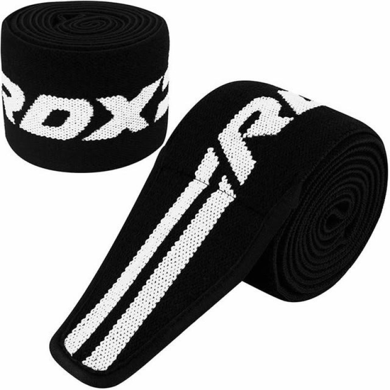 Бинты на колени RDX K2 GYM Knee Wrap Black, Длина 2 м, Хлопок eglantine, Чёрный