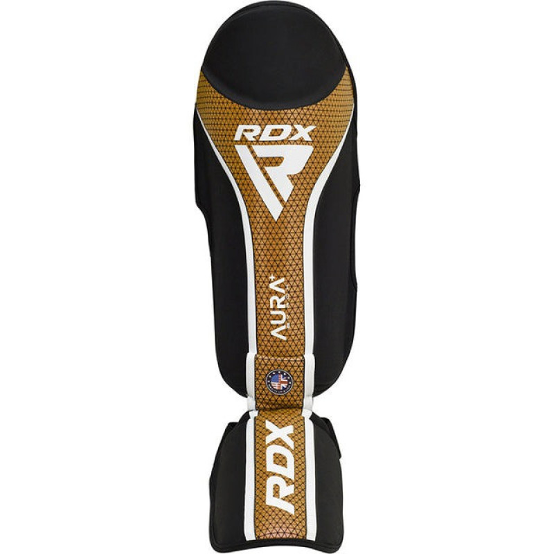 Защита голени и стопы RDX SHIN INSTEP AURA PLUS T-17 Черно-Золотой XL
