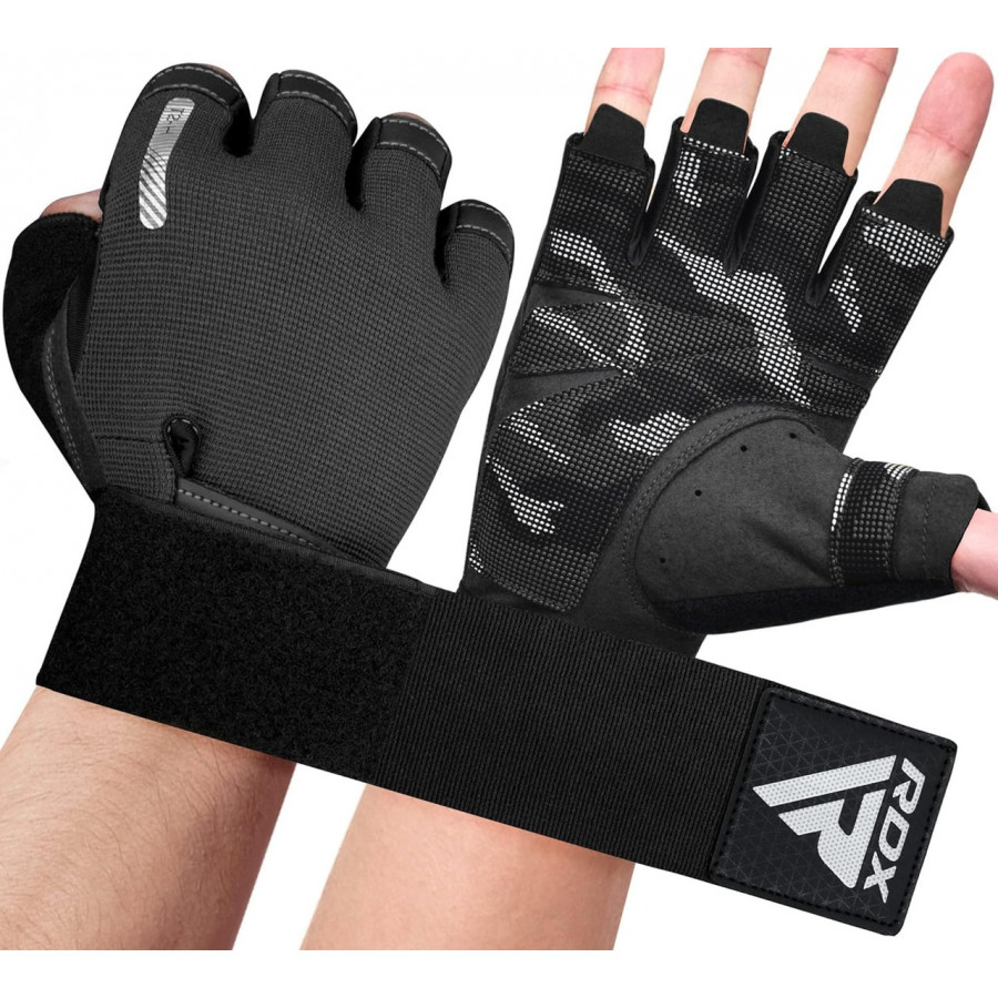 Рукавички для фітнесу RDX T2 Half Black XL