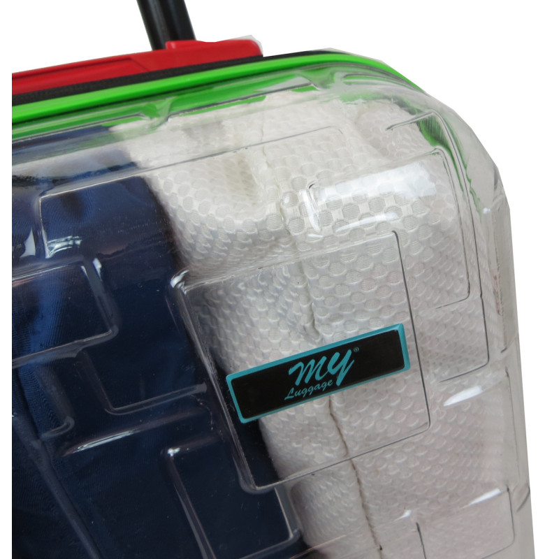 Прозора мала пластикова валіза + комплект органайзерів 42L My Luggage