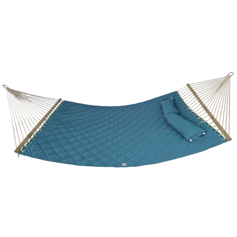 Двомісний гамак SOFT блакитний XXL 200x140 з планками WCG