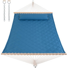 Двомісний гамак SOFT блакитний XXL 200x140 з планками WCG