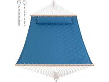 Двухместный гамак SOFT голубой XXL 200x140 с планками WCG