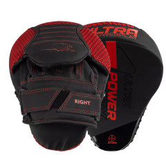 Лапи боксерские PowerPlay 3044 Pro Carbon Ultra Series Черно-Красные PU [пара]