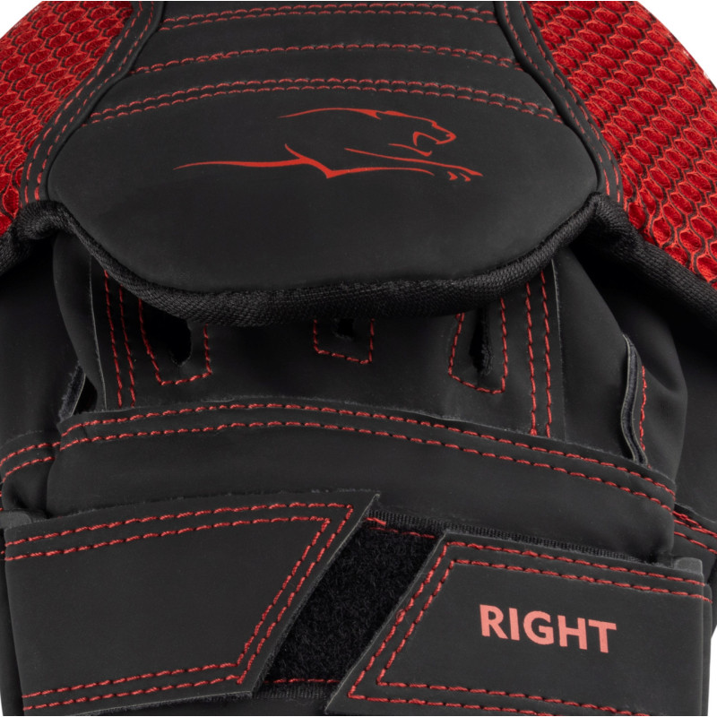 Лапи боксерські PowerPlay 3044 Pro Carbon Ultra Series Чорно-Червоні PU [пара]