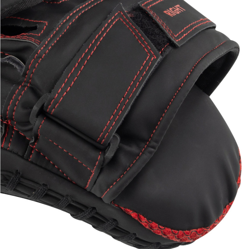 Лапи боксерські PowerPlay 3044 Pro Carbon Ultra Series Чорно-Червоні PU [пара]
