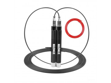 Скакалка швидкісна на підшипниках алюмінієва MadMax MFA-286 Speed jump rope Black