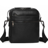 Чоловіча сумка з натуральної шкіри Tiding Bag чорна