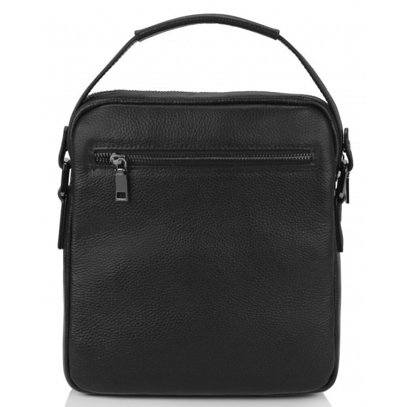 Чоловіча сумка з натуральної шкіри Tiding Bag чорна
