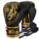 Боксерські рукавиці Phantom Muay Thai Black Gold 16 унцій (Бинти 4м. )