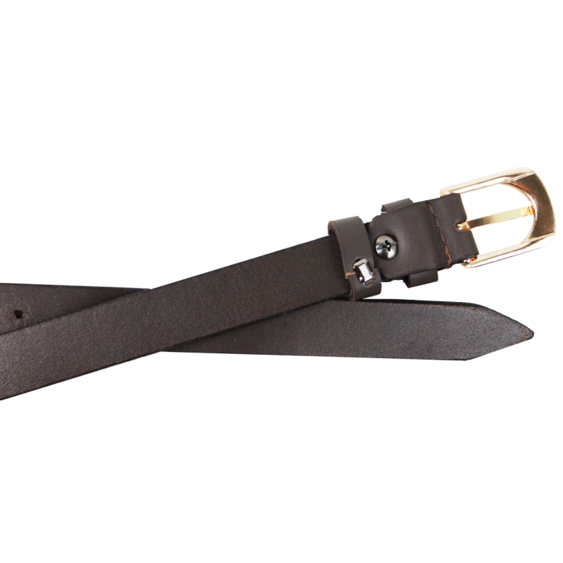 Шкіряний жіночий ремінь Skipper 1631-20 темно-коричневий 2 см