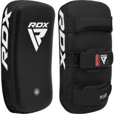 Пади для тайського боксу RDX T1 Curved Thai Kick Pad Black (1 штука), Шкіра Maya Hide, Система фіксації Quick-EZ™ на липучці, Чорний