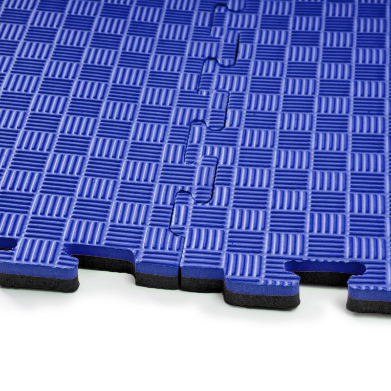 Мат-татами (Мат-пазл ласточкин хвост) WCG EVA 100х100х2 cm синий черный