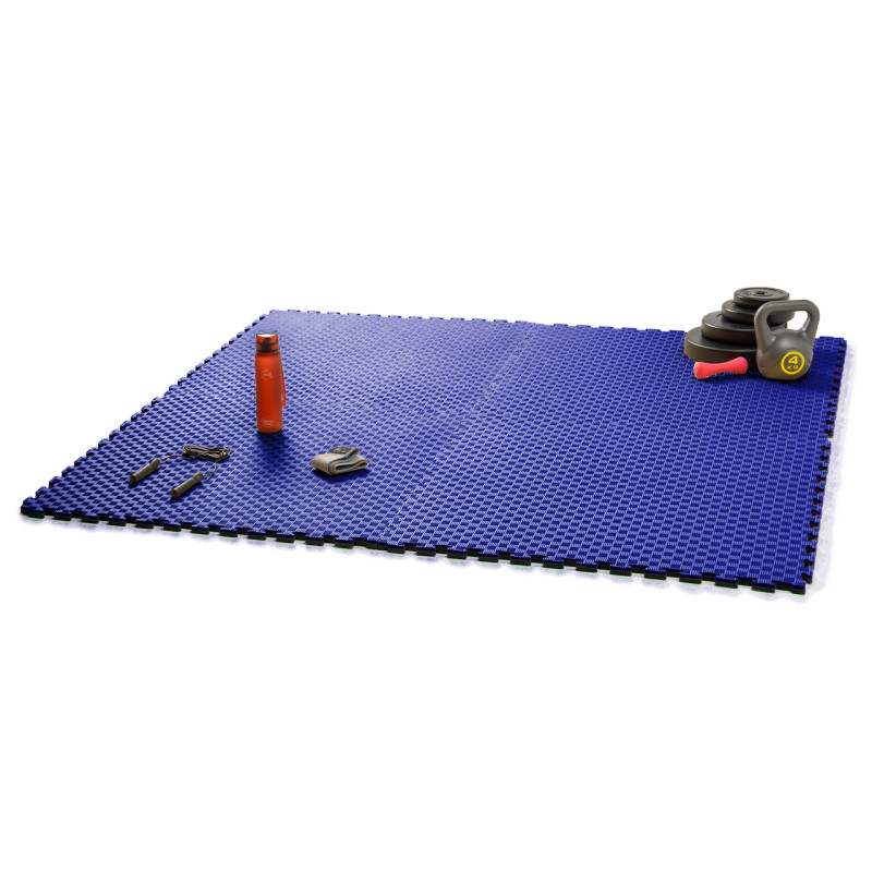 Мат-татами (Мат-пазл ласточкин хвост) WCG EVA 100х100х2 cm синий черный