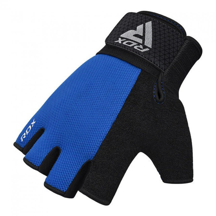 Рукавички для фітнесу RDX W1 HALF BLUE PLUS-M