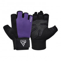 Рукавички для фітнесу RDX W1 Half Purple Plus S Рукавички для фітнесу RDX W1 Half Purple Plus S