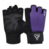 Рукавички для фітнесу RDX W1 Half Purple Plus S Рукавички для фітнесу RDX W1 Half Purple Plus S